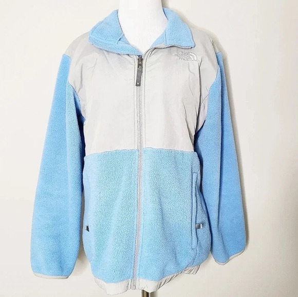 The North Face Girl's Blue Denali Fleece Jacket XL - Picture 1 of 6